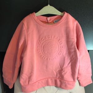 Girls Jacadi Paris Cotton Sweater with Embossed Logo Size 6A